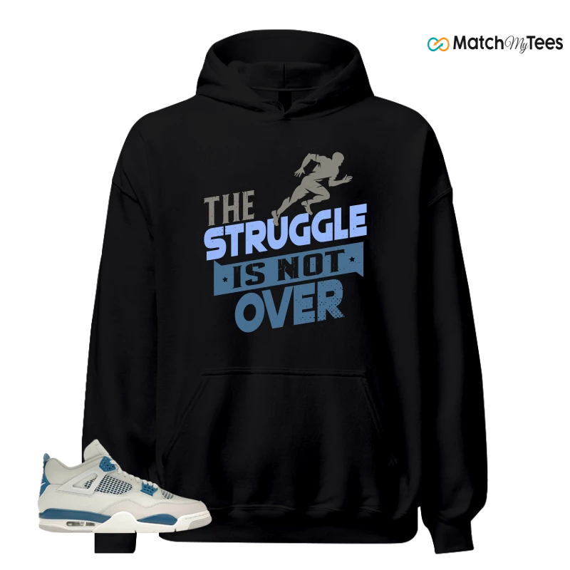 NIKE AIR JORDAN 4 MILITARY BLUE SNEAKER Matching Tees hoodie
