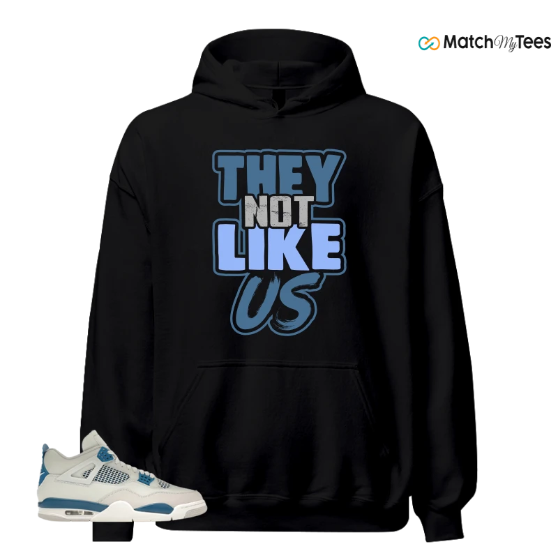 NIKE AIR JORDAN 4 MILITARY BLUE SNEAKER Matching Tees hoodie