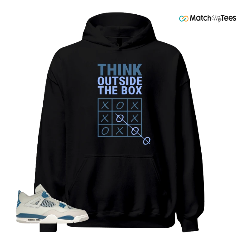 NIKE AIR JORDAN 4 MILITARY BLUE SNEAKER Matching Tees hoodie