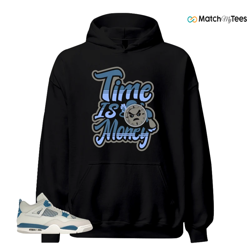 NIKE AIR JORDAN 4 MILITARY BLUE SNEAKER Matching Tees hoodie