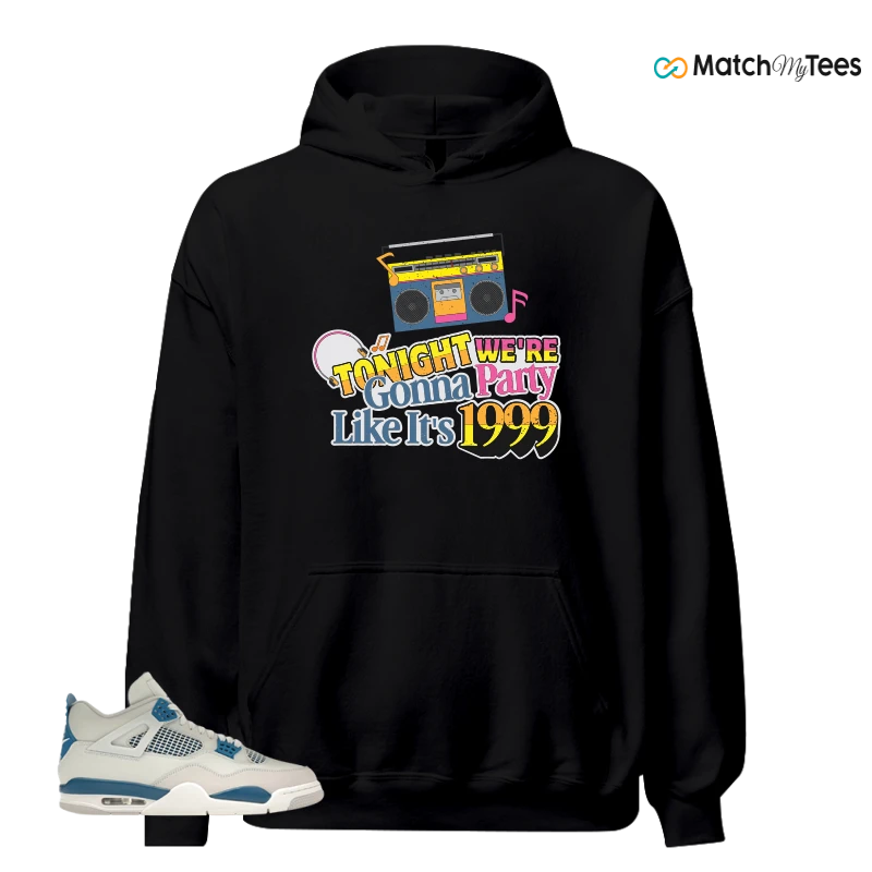 NIKE AIR JORDAN 4 MILITARY BLUE SNEAKER Matching Tees hoodie