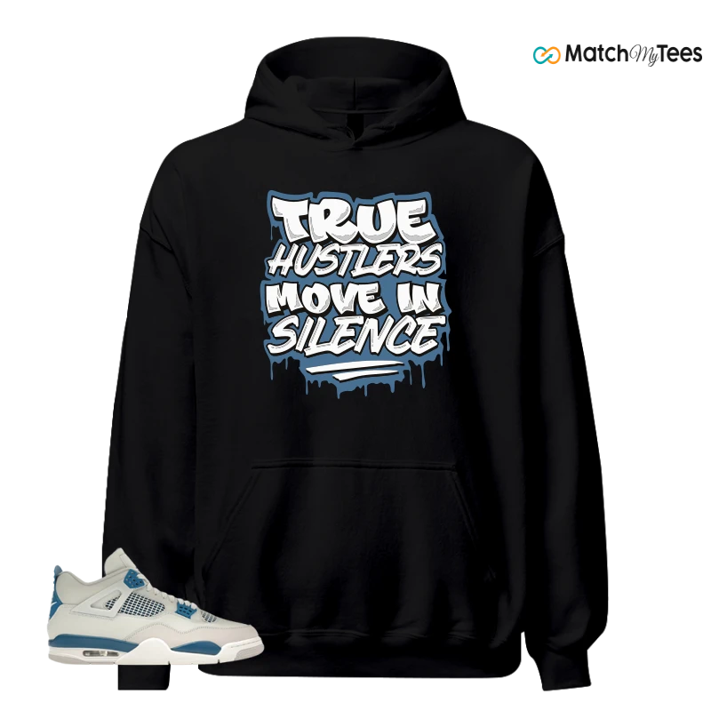 NIKE AIR JORDAN 4 MILITARY BLUE SNEAKER Matching Tees hoodie
