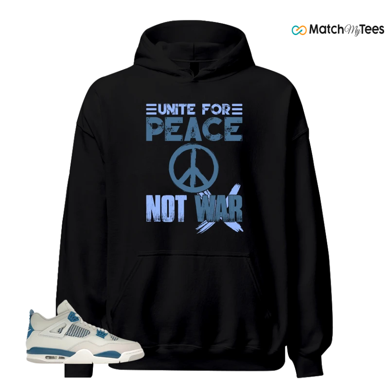NIKE AIR JORDAN 4 MILITARY BLUE SNEAKER Matching Tees hoodie