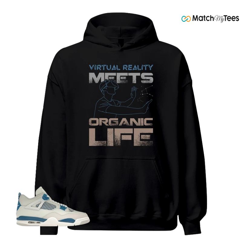 NIKE AIR JORDAN 4 MILITARY BLUE SNEAKER Matching Tees hoodie