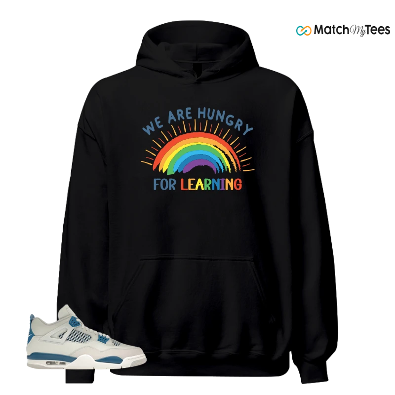 NIKE AIR JORDAN 4 MILITARY BLUE SNEAKER Matching Tees hoodie