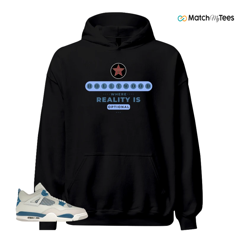 NIKE AIR JORDAN 4 MILITARY BLUE SNEAKER Matching Tees hoodie