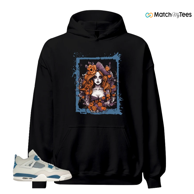 NIKE AIR JORDAN 4 MILITARY BLUE SNEAKER Matching Tees hoodie