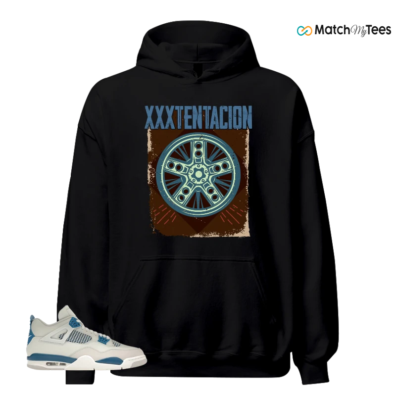 NIKE AIR JORDAN 4 MILITARY BLUE SNEAKER Matching Tees hoodie