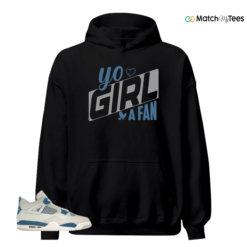 NIKE AIR JORDAN 4 MILITARY BLUE SNEAKER Matching Tees hoodie