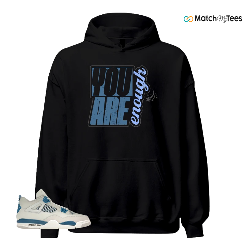 NIKE AIR JORDAN 4 MILITARY BLUE SNEAKER Matching Tees hoodie