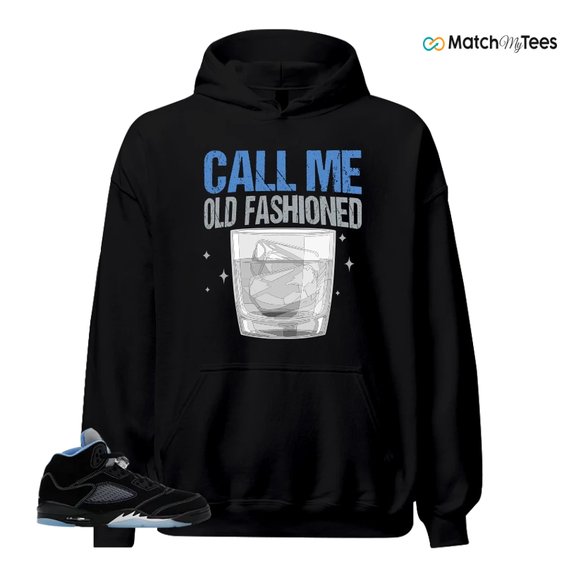 NIKE AIR JORDAN 5 BLACK UNIVERSITY BLUE SNEAKER Matching Tees hoodie