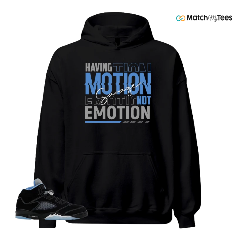 NIKE AIR JORDAN 5 BLACK UNIVERSITY BLUE SNEAKER Matching Tees hoodie