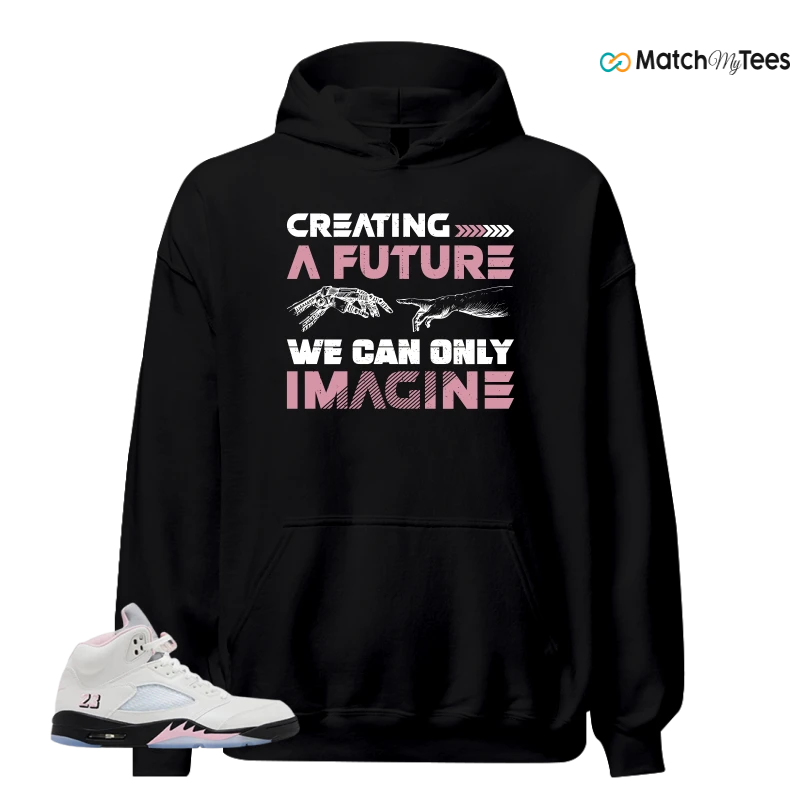 NIKE AIR JORDAN 5 RETRO MEDIUM SOFT PINK SNEAKER Matching Tees hoodie
