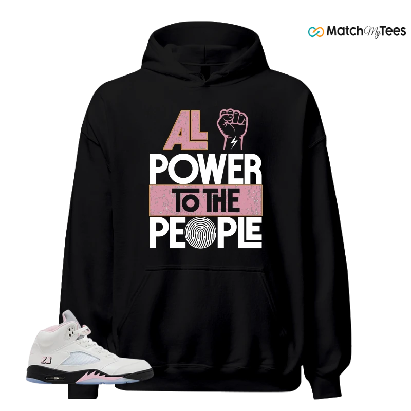 NIKE AIR JORDAN 5 RETRO MEDIUM SOFT PINK SNEAKER Matching Tees hoodie
