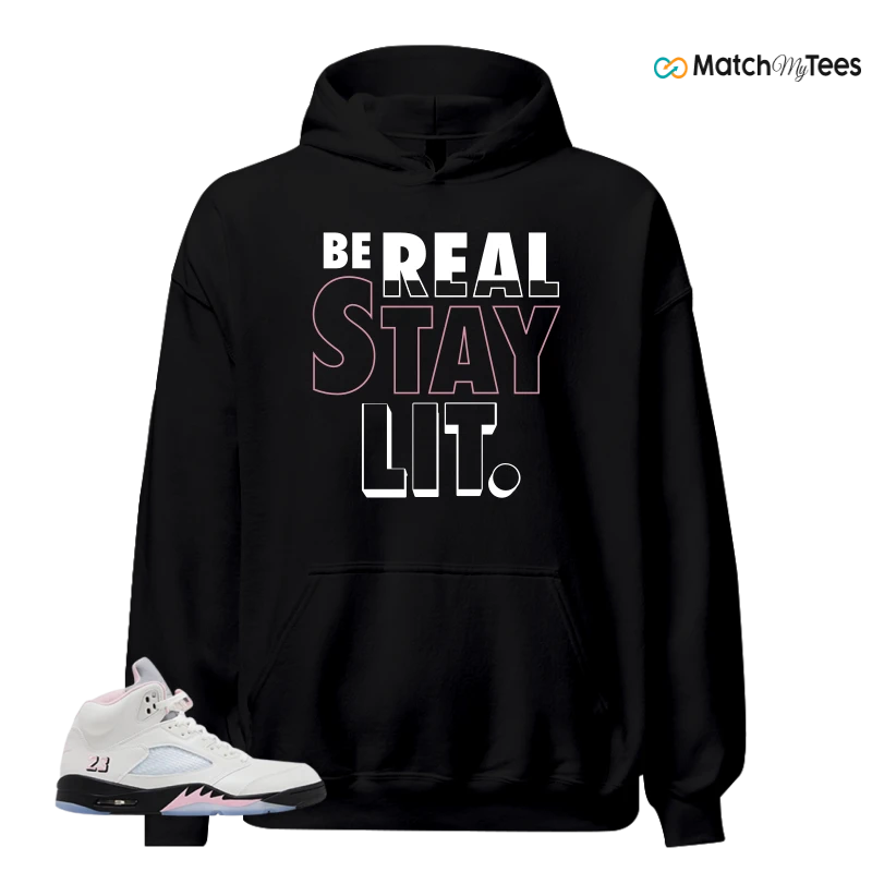 NIKE AIR JORDAN 5 RETRO MEDIUM SOFT PINK SNEAKER Matching Tees hoodie