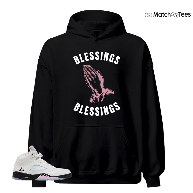 NIKE AIR JORDAN 5 RETRO MEDIUM SOFT PINK SNEAKER Matching Tees hoodie