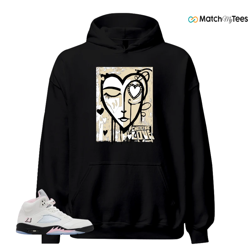 NIKE AIR JORDAN 5 RETRO MEDIUM SOFT PINK SNEAKER Matching Tees hoodie
