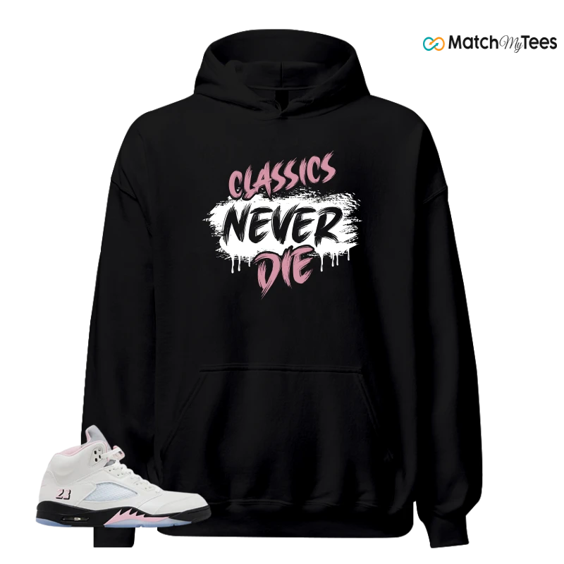 NIKE AIR JORDAN 5 RETRO MEDIUM SOFT PINK SNEAKER Matching Tees hoodie