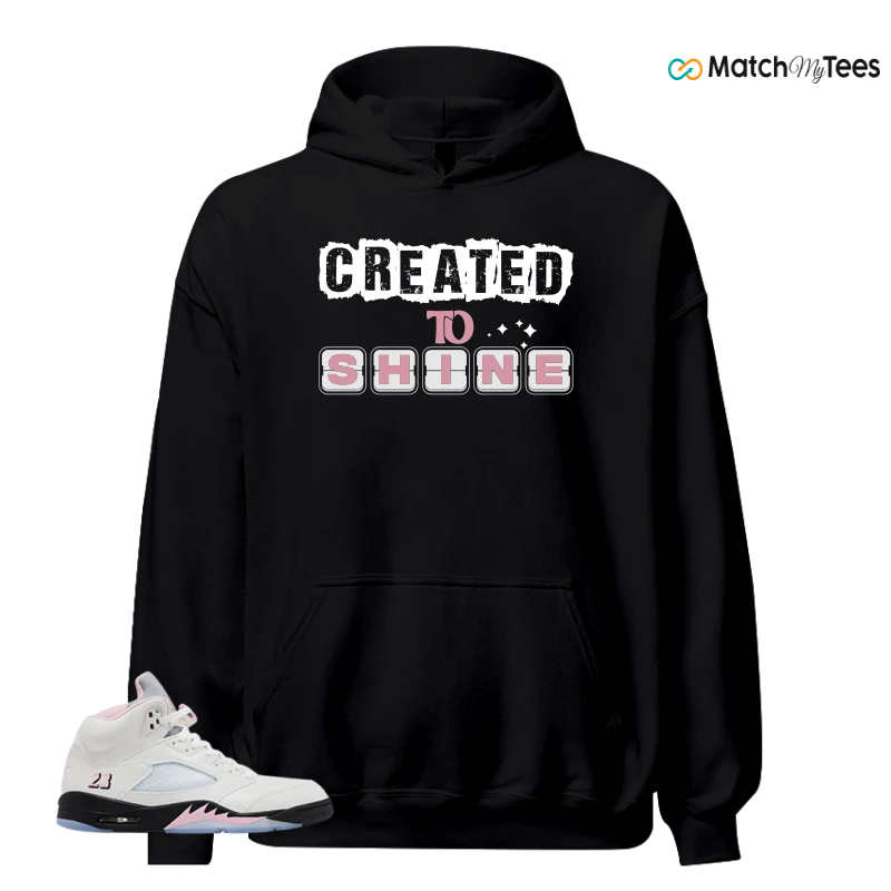 NIKE AIR JORDAN 5 RETRO MEDIUM SOFT PINK SNEAKER Matching Tees hoodie