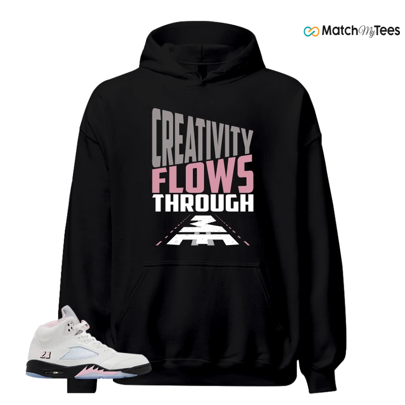 NIKE AIR JORDAN 5 RETRO MEDIUM SOFT PINK SNEAKER Matching Tees hoodie