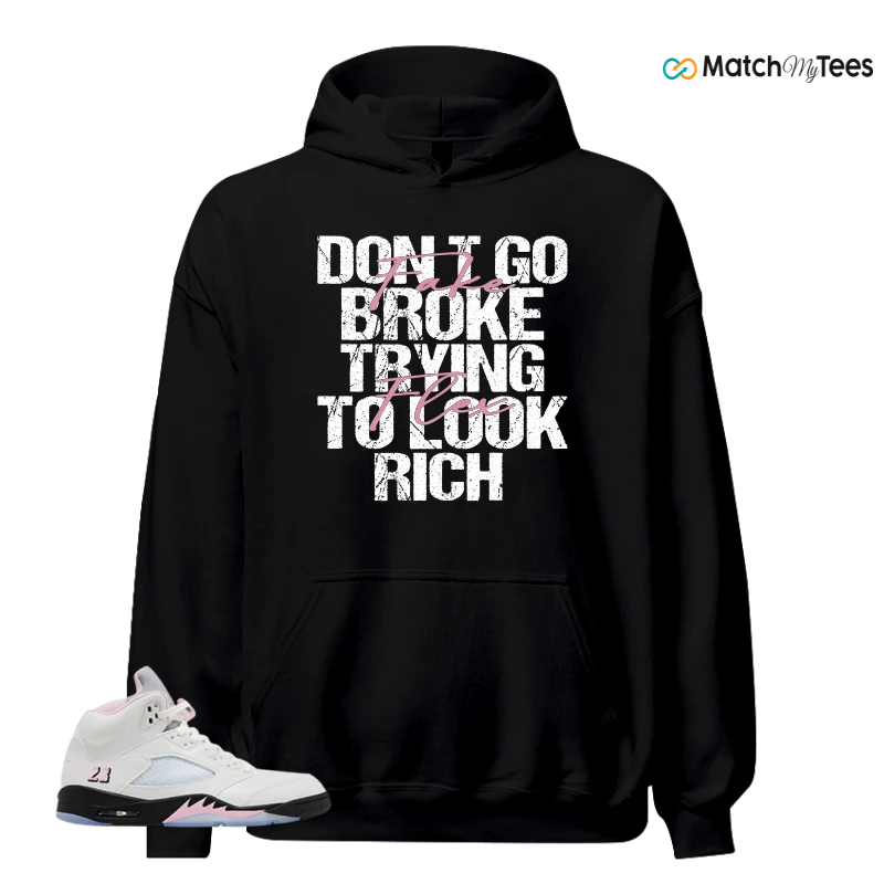 NIKE AIR JORDAN 5 RETRO MEDIUM SOFT PINK SNEAKER Matching Tees hoodie