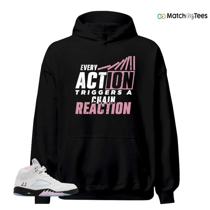 NIKE AIR JORDAN 5 RETRO MEDIUM SOFT PINK SNEAKER Matching Tees hoodie