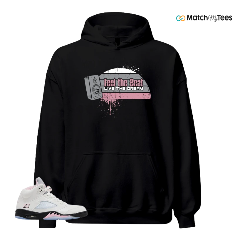 NIKE AIR JORDAN 5 RETRO MEDIUM SOFT PINK SNEAKER Matching Tees hoodie