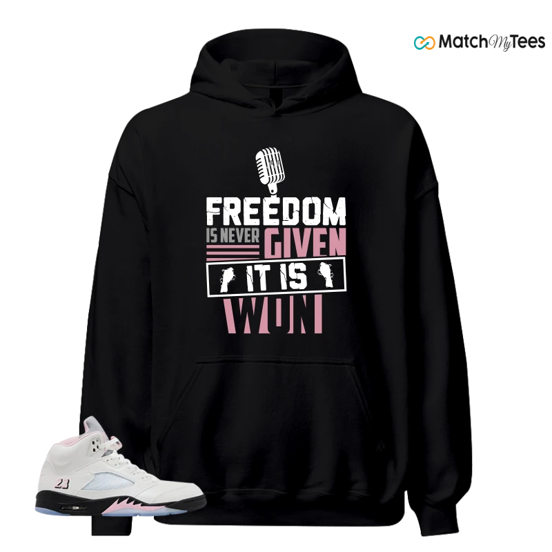 NIKE AIR JORDAN 5 RETRO MEDIUM SOFT PINK SNEAKER Matching Tees hoodie