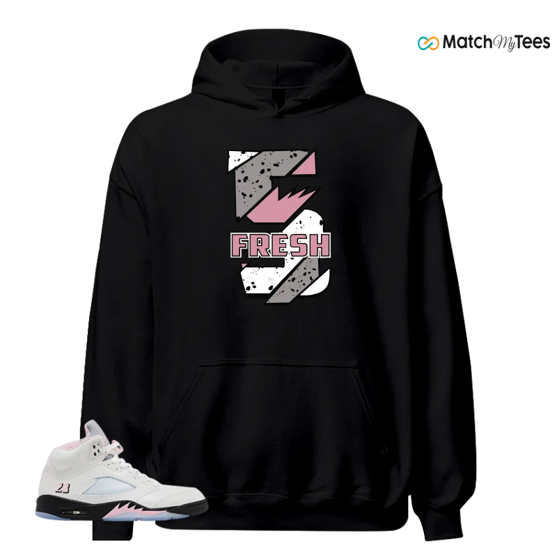 NIKE AIR JORDAN 5 RETRO MEDIUM SOFT PINK SNEAKER Matching Tees hoodie