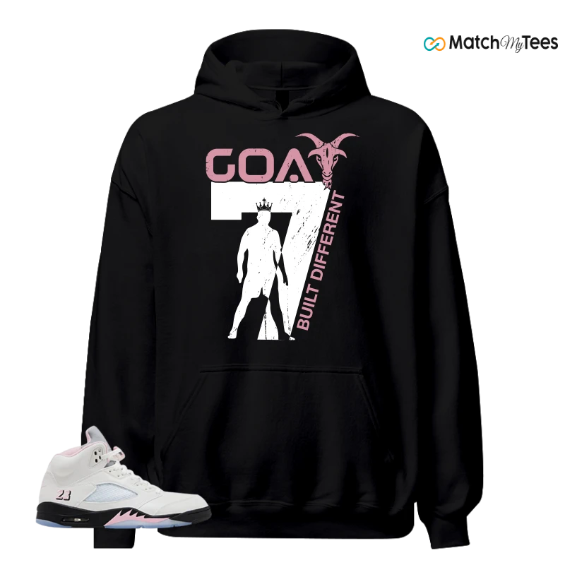 NIKE AIR JORDAN 5 RETRO MEDIUM SOFT PINK SNEAKER Matching Tees hoodie