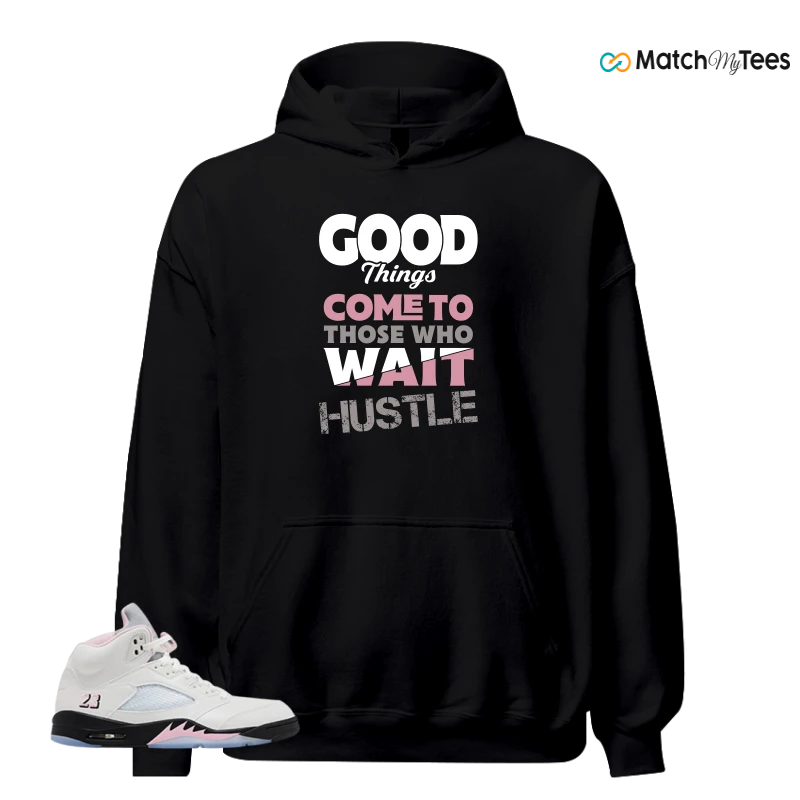 NIKE AIR JORDAN 5 RETRO MEDIUM SOFT PINK SNEAKER Matching Tees hoodie