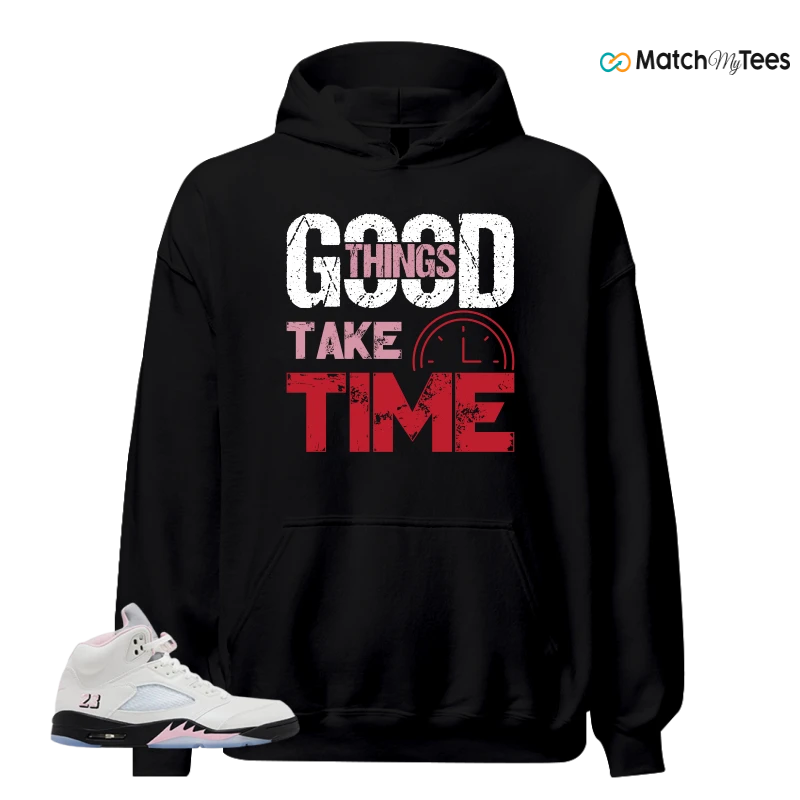 NIKE AIR JORDAN 5 RETRO MEDIUM SOFT PINK SNEAKER Matching Tees hoodie