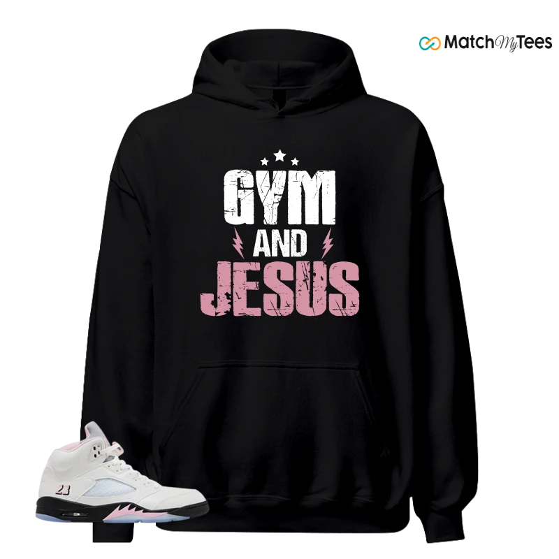 NIKE AIR JORDAN 5 RETRO MEDIUM SOFT PINK SNEAKER Matching Tees hoodie