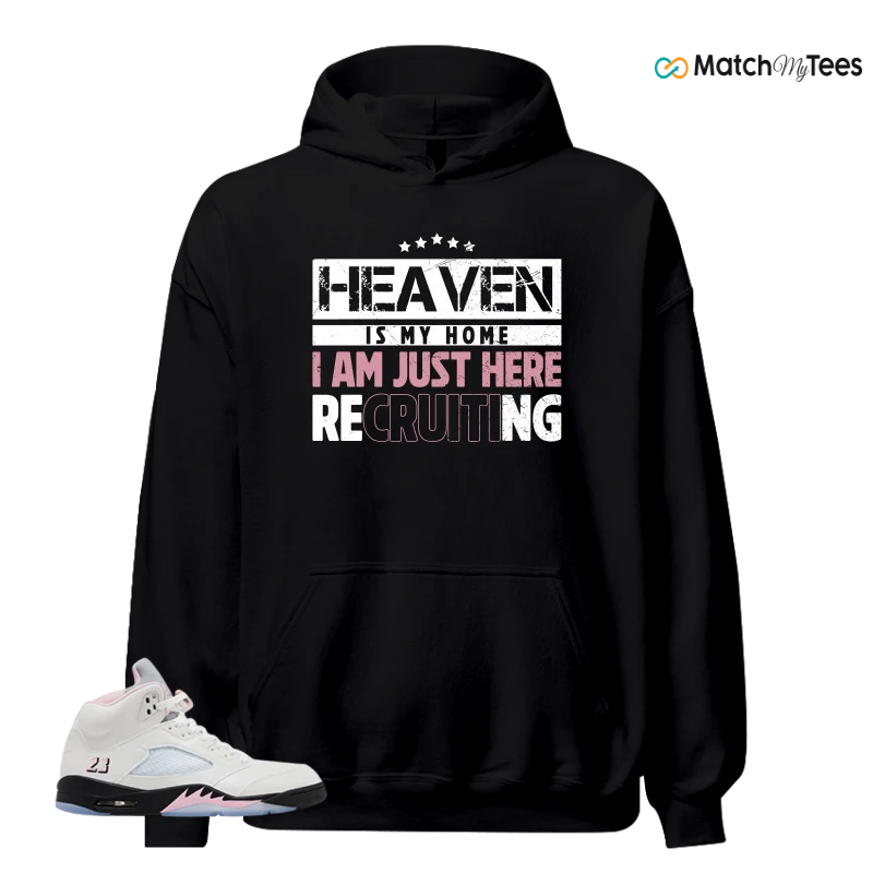 NIKE AIR JORDAN 5 RETRO MEDIUM SOFT PINK SNEAKER Matching Tees hoodie