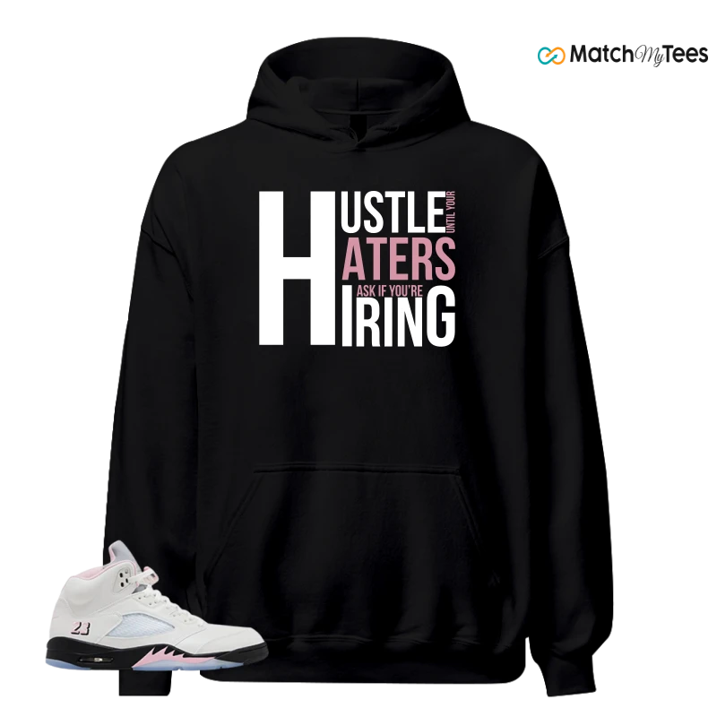 NIKE AIR JORDAN 5 RETRO MEDIUM SOFT PINK SNEAKER Matching Tees hoodie