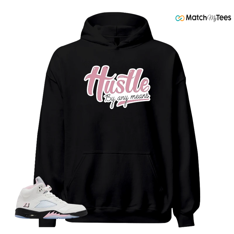NIKE AIR JORDAN 5 RETRO MEDIUM SOFT PINK SNEAKER Matching Tees hoodie