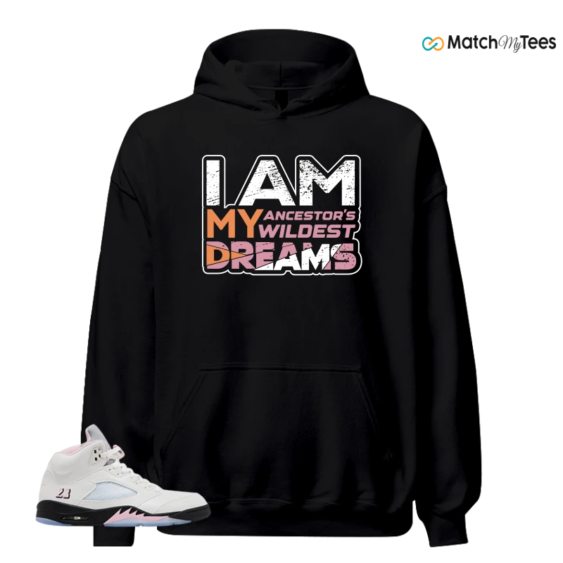 NIKE AIR JORDAN 5 RETRO MEDIUM SOFT PINK SNEAKER Matching Tees hoodie