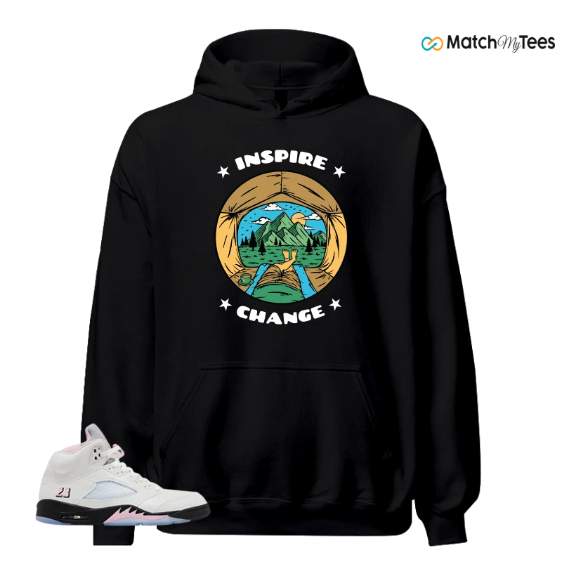 NIKE AIR JORDAN 5 RETRO MEDIUM SOFT PINK SNEAKER Matching Tees hoodie