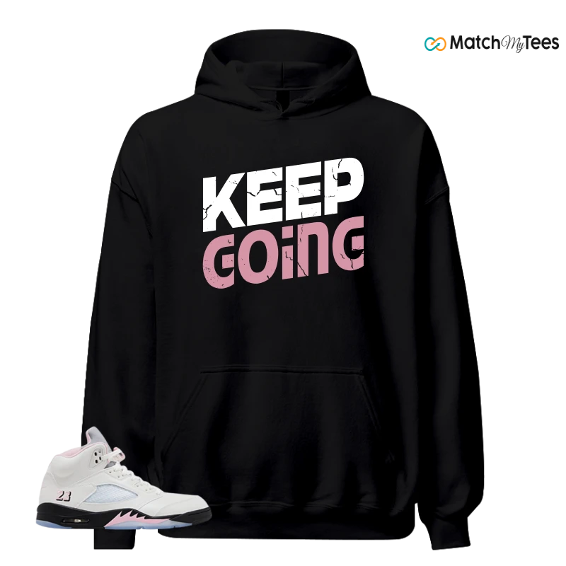 NIKE AIR JORDAN 5 RETRO MEDIUM SOFT PINK SNEAKER Matching Tees hoodie