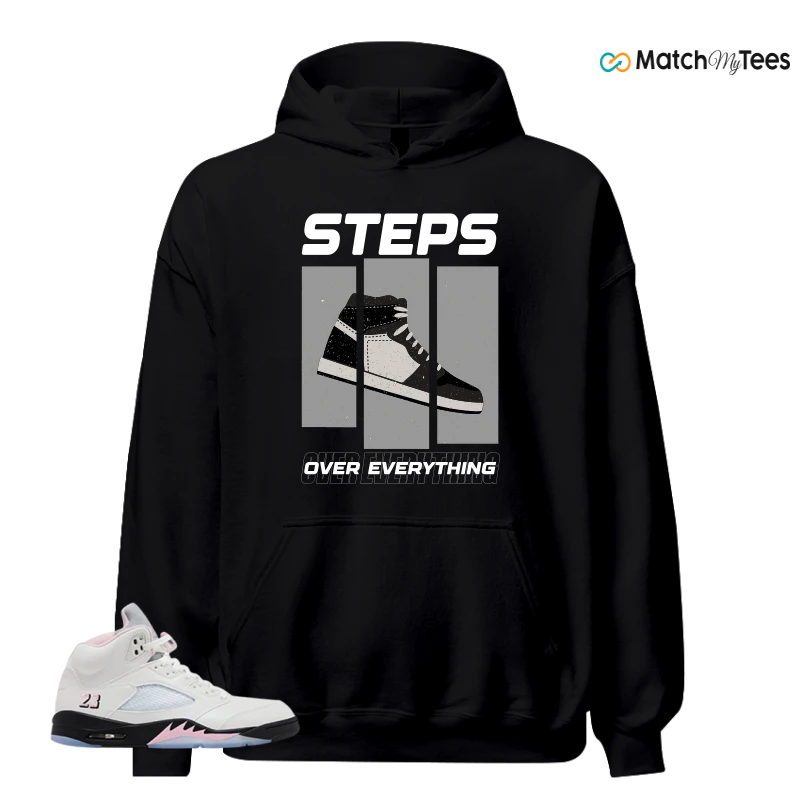 NIKE AIR JORDAN 5 RETRO MEDIUM SOFT PINK SNEAKER Matching Tees hoodie