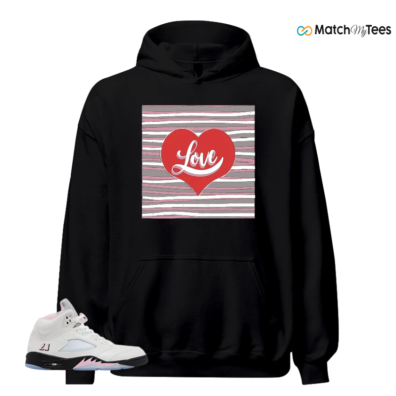 NIKE AIR JORDAN 5 RETRO MEDIUM SOFT PINK SNEAKER Matching Tees hoodie