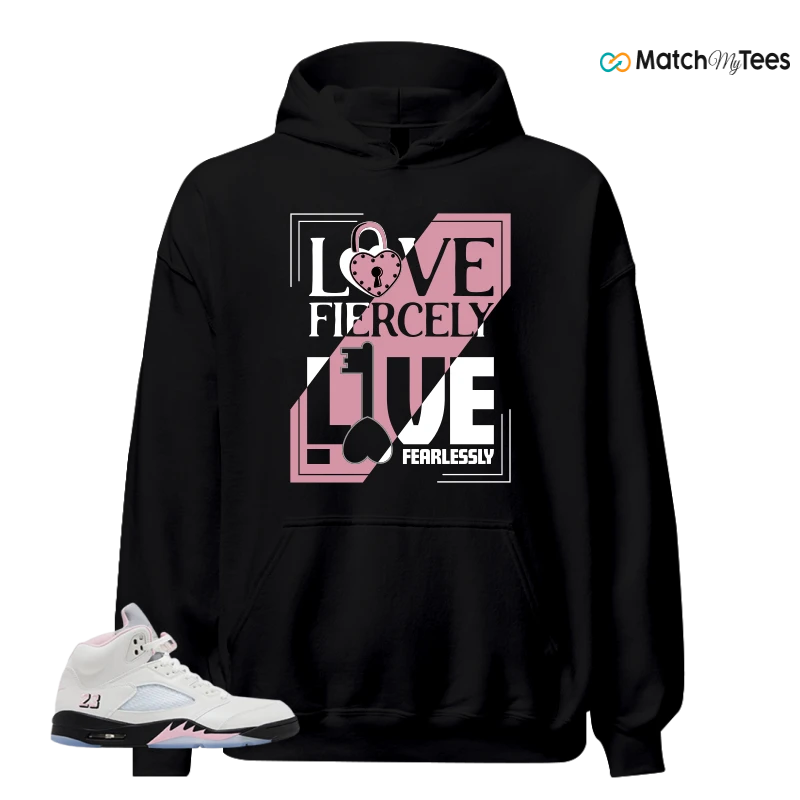 NIKE AIR JORDAN 5 RETRO MEDIUM SOFT PINK SNEAKER Matching Tees hoodie
