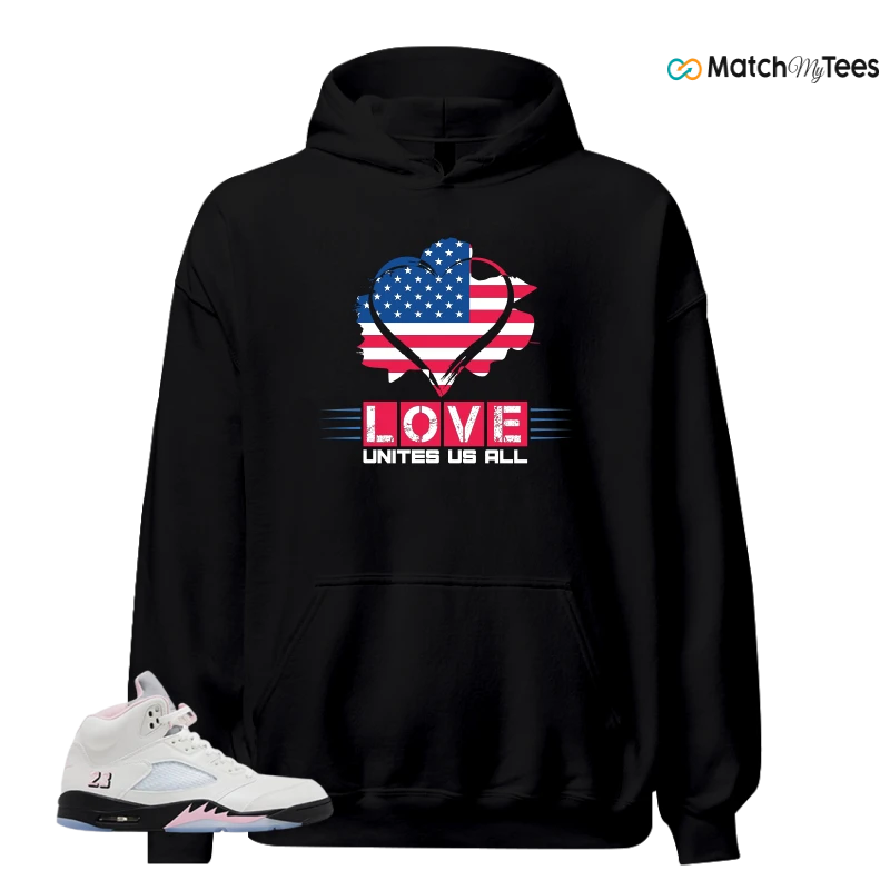 NIKE AIR JORDAN 5 RETRO MEDIUM SOFT PINK SNEAKER Matching Tees hoodie