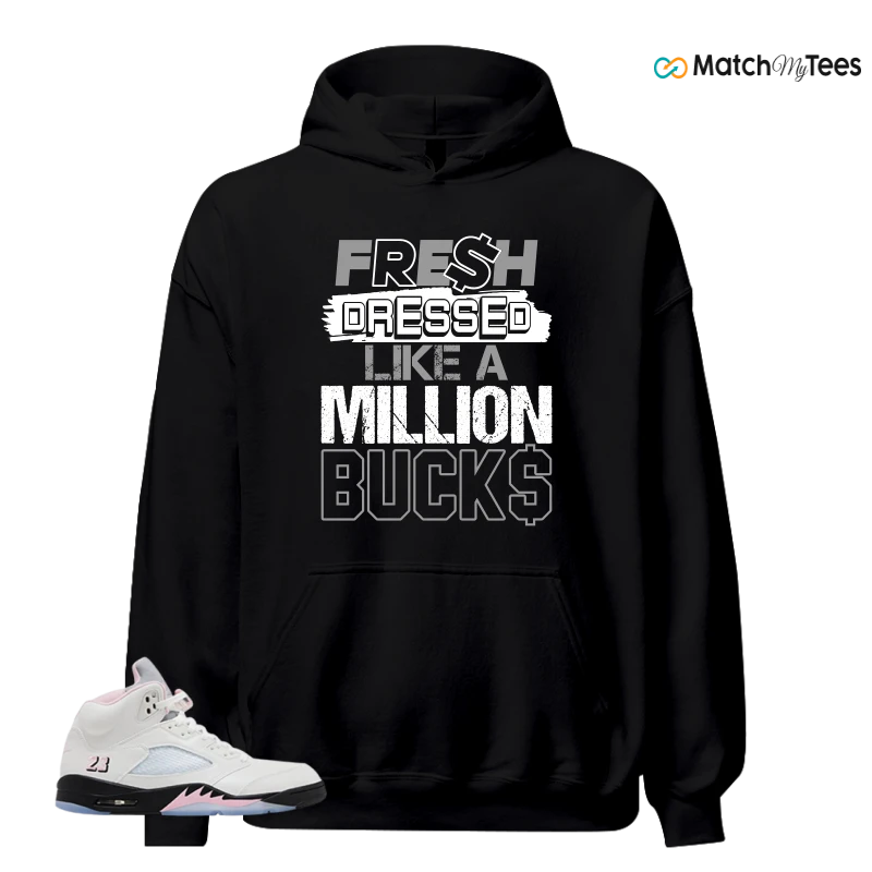 NIKE AIR JORDAN 5 RETRO MEDIUM SOFT PINK SNEAKER Matching Tees hoodie