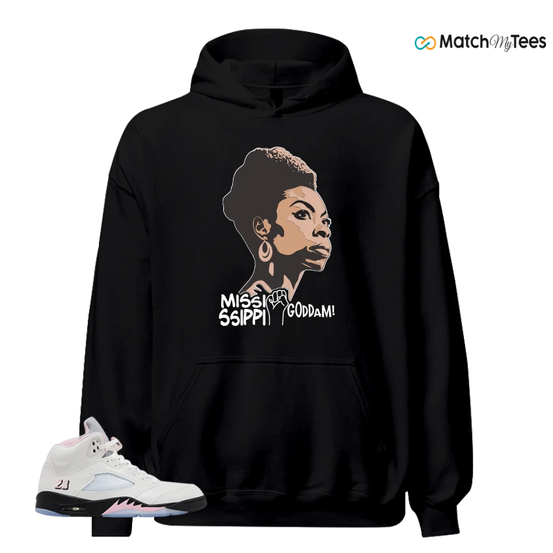 NIKE AIR JORDAN 5 RETRO MEDIUM SOFT PINK SNEAKER Matching Tees hoodie