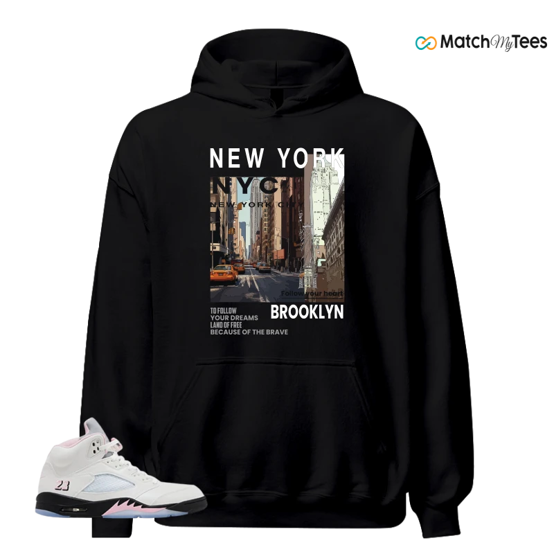 NIKE AIR JORDAN 5 RETRO MEDIUM SOFT PINK SNEAKER Matching Tees hoodie