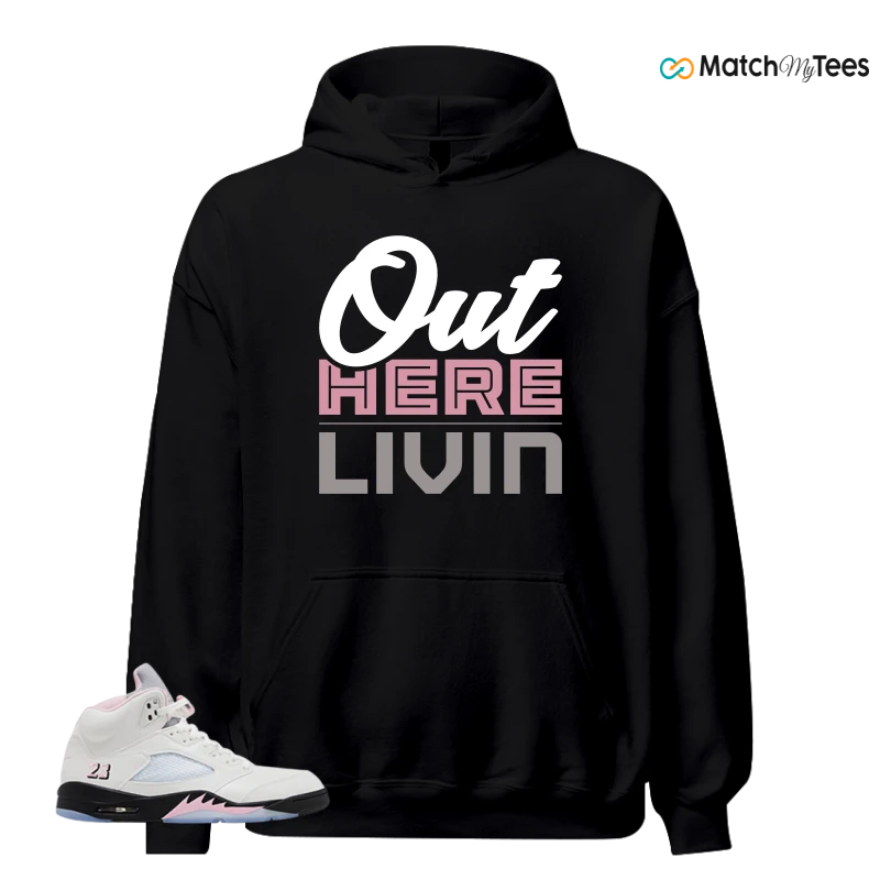 NIKE AIR JORDAN 5 RETRO MEDIUM SOFT PINK SNEAKER Matching Tees hoodie