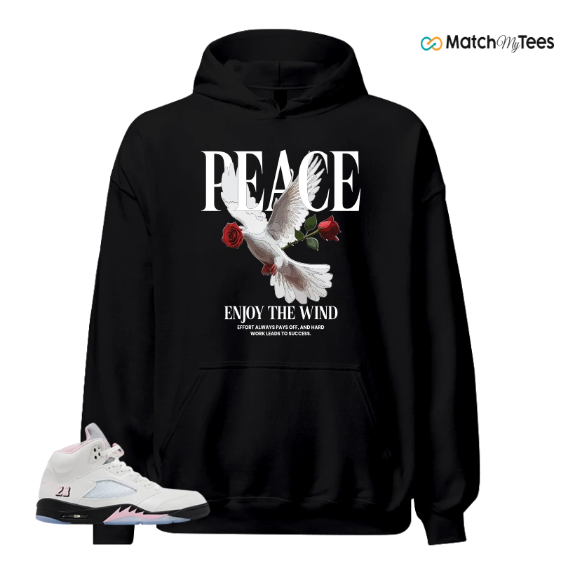 NIKE AIR JORDAN 5 RETRO MEDIUM SOFT PINK SNEAKER Matching Tees hoodie