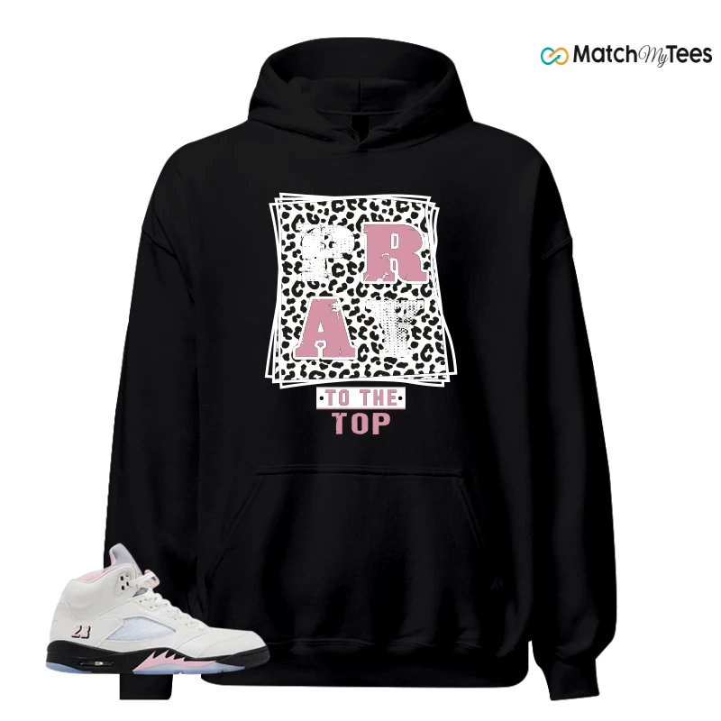 NIKE AIR JORDAN 5 RETRO MEDIUM SOFT PINK SNEAKER Matching Tees hoodie