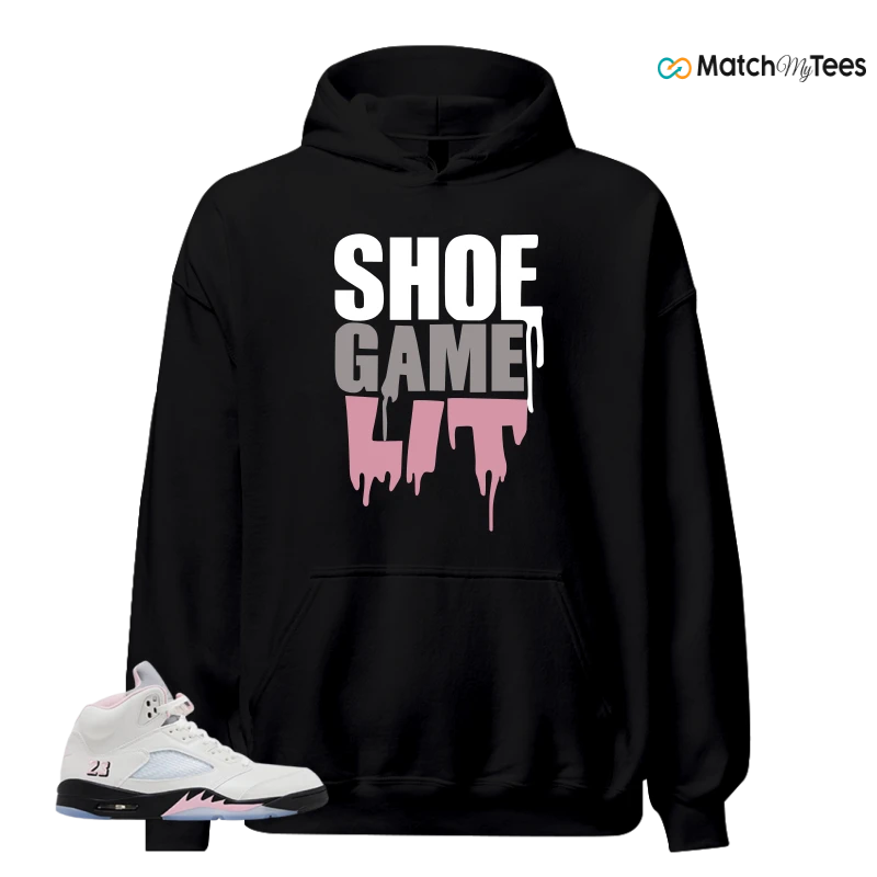 NIKE AIR JORDAN 5 RETRO MEDIUM SOFT PINK SNEAKER Matching Tees hoodie